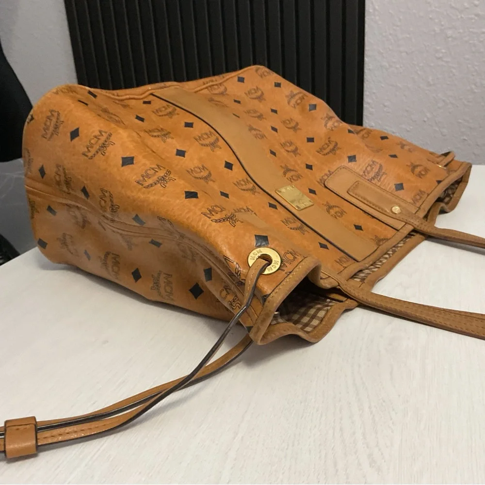 MCM Cognac Visetos Tote Bag - Picture 8 of 16
